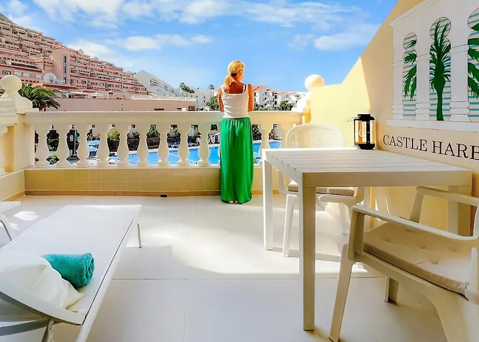 Апартаменты Sunny Terrace I Heated Pool I King Bed I Cook Zone I Parking Лос Кристианос